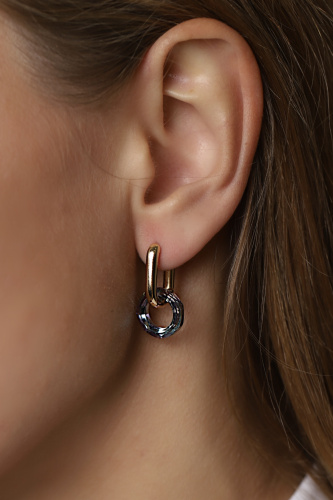 Серьги круг Swarowski