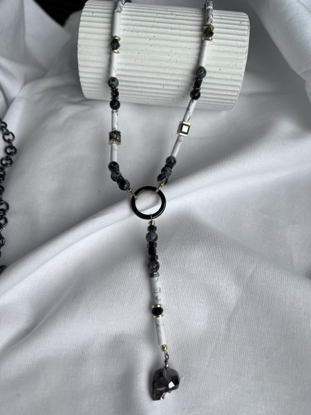 Колье череп с кубом Swarowski