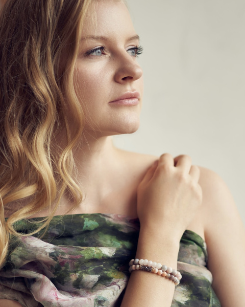 Браслет из Агата с Кристаллами Swarovski