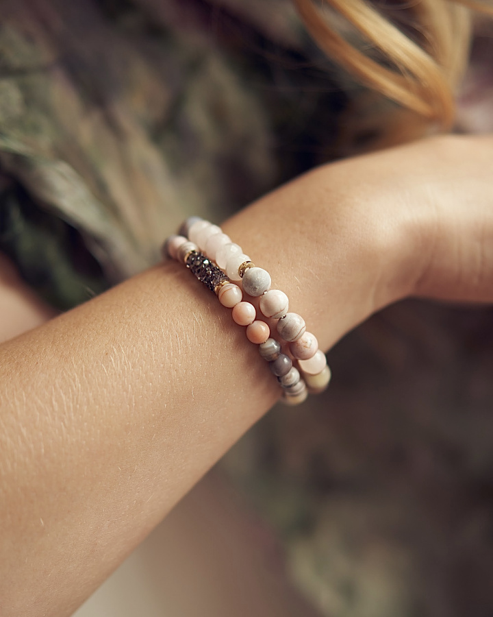 Браслет из Агата с Кристаллами Swarovski