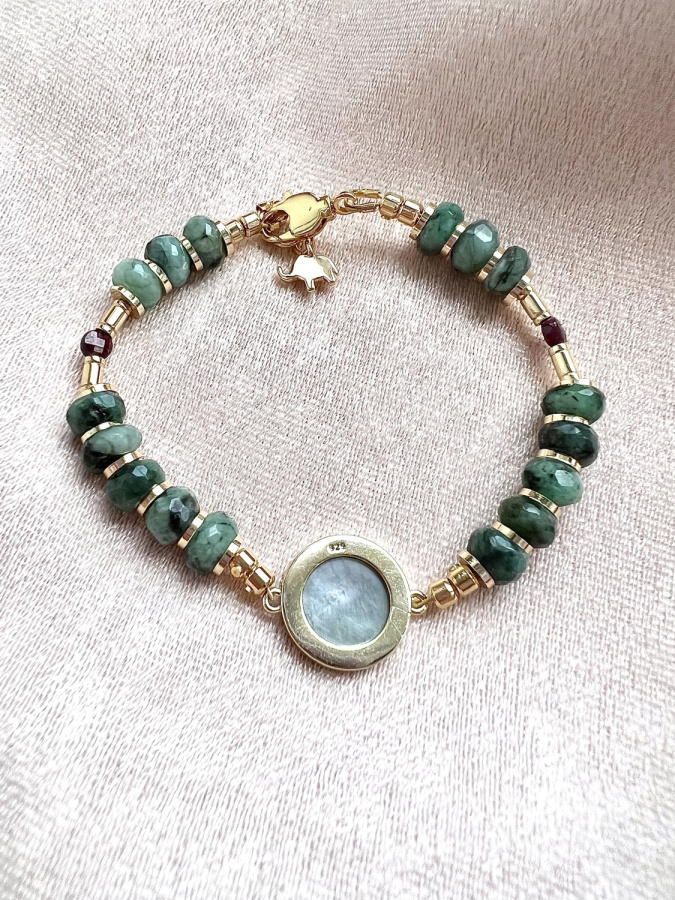 Браслет "Индия" из Изумруда.