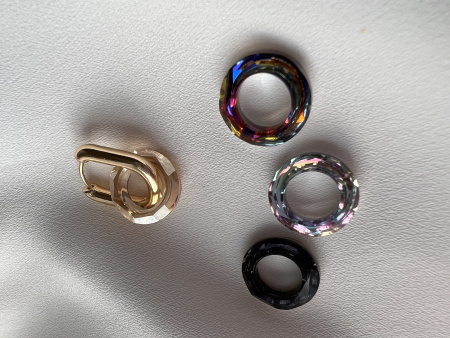 Серьги круг Swarowski