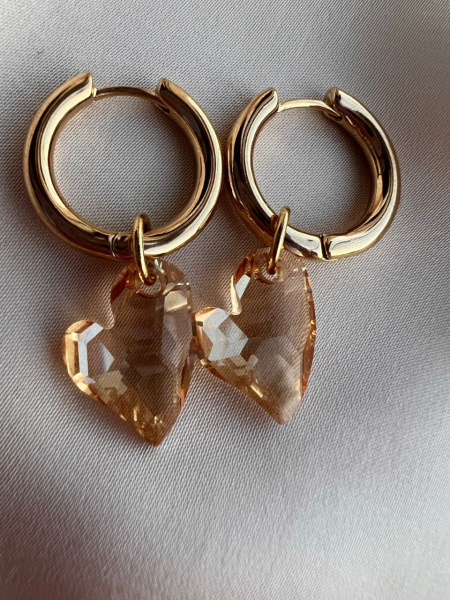 Серьги сердце Swarowski